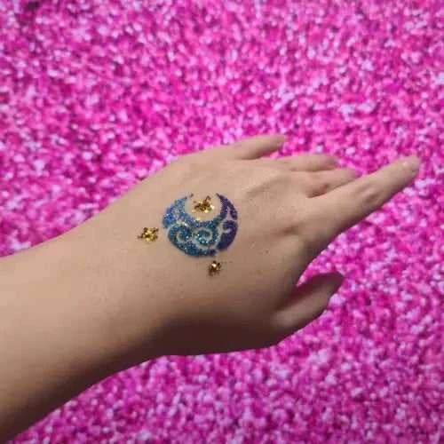 Rinkinys blizgučių tatuiruočių darymui Kruzzel 20422