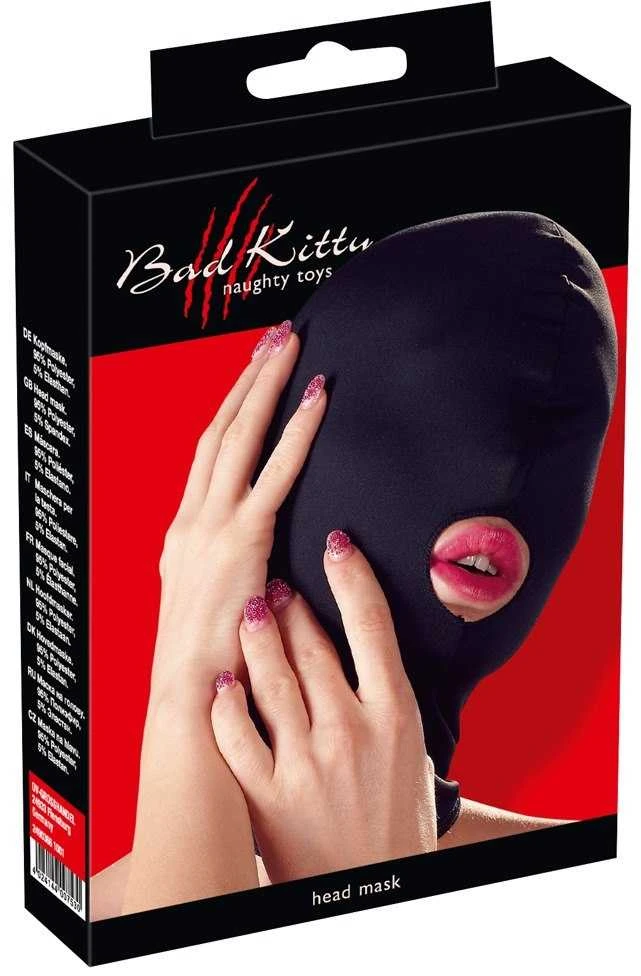 Bad Kitty Head mask mouth juodas BK