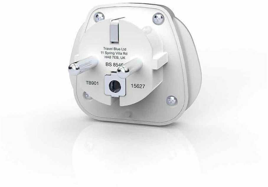 Blue Mėlyna TRAVEL Mėlynas PRZEJŚCIÓWKA ADAPTER UNIWERSALNA ŚWIAT -> SHUCKO