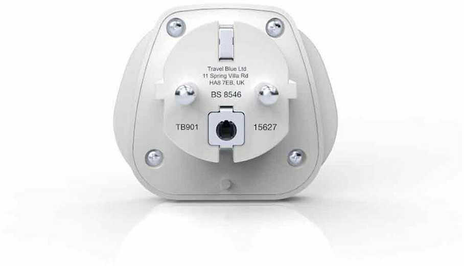 Blue Mėlyna TRAVEL Mėlynas PRZEJŚCIÓWKA ADAPTER UNIWERSALNA ŚWIAT -> SHUCKO