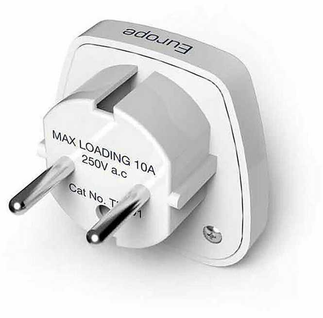 Blue Mėlyna TRAVEL Mėlynas PRZEJŚCIÓWKA ADAPTER UNIWERSALNA ŚWIAT -> SHUCKO