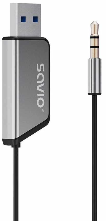 Savio TR-16 siųstuvo AUX adapteris su laisvų rankų funkcija, Bluetooth 5.3, Google Assistant/Siri