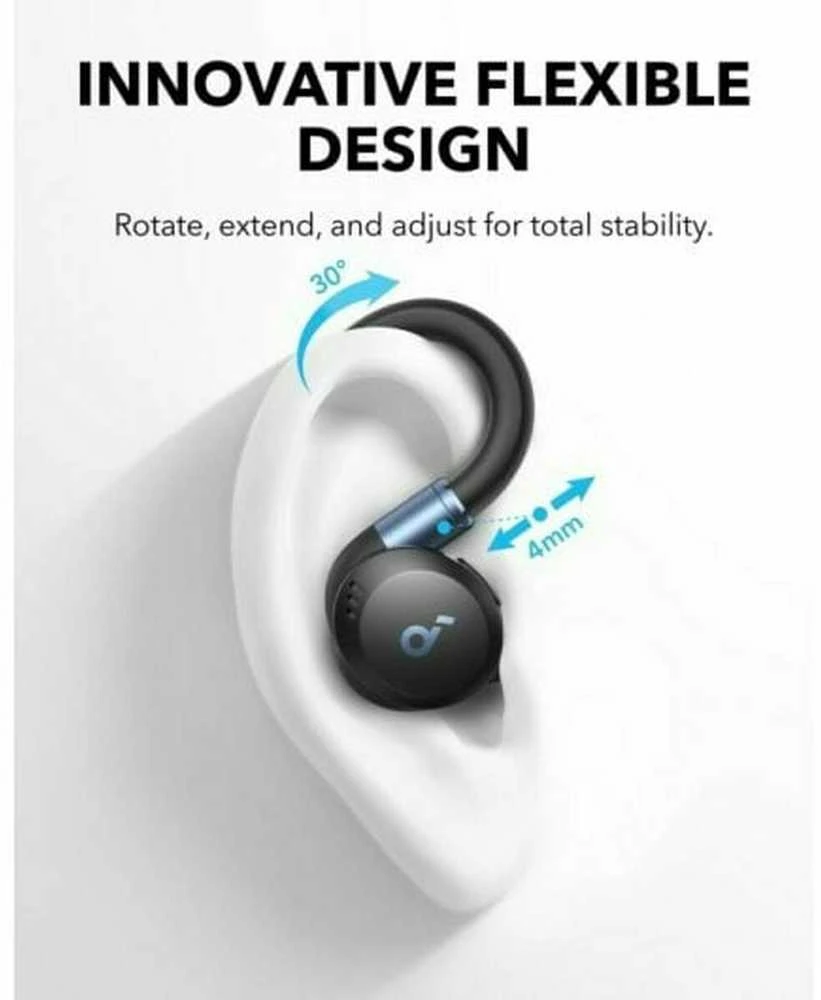 Ausinės Anker Soundcore Sport X20, Juodos spalvos