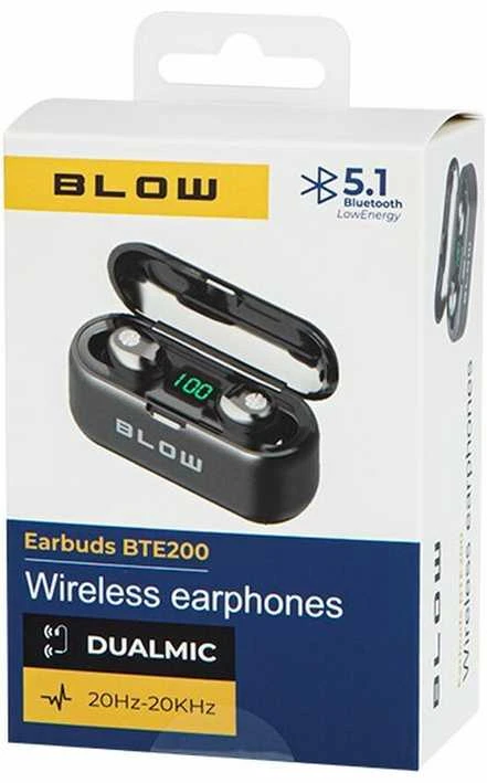 Ausinės BLOW Earbuds BTE200 Juodos