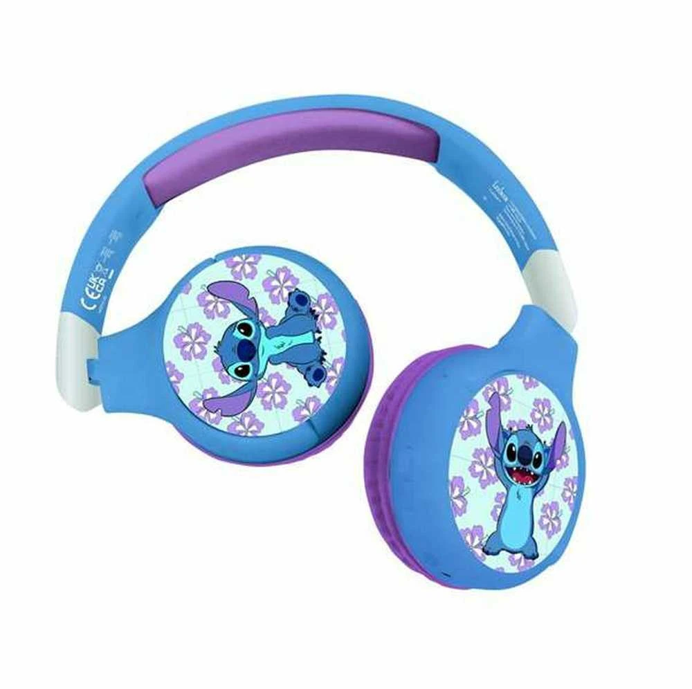 Lexibook,Disney „Lexibook“ – įkraunamos „Stitch“ ausinės su lemputėmis (HPBT015D)