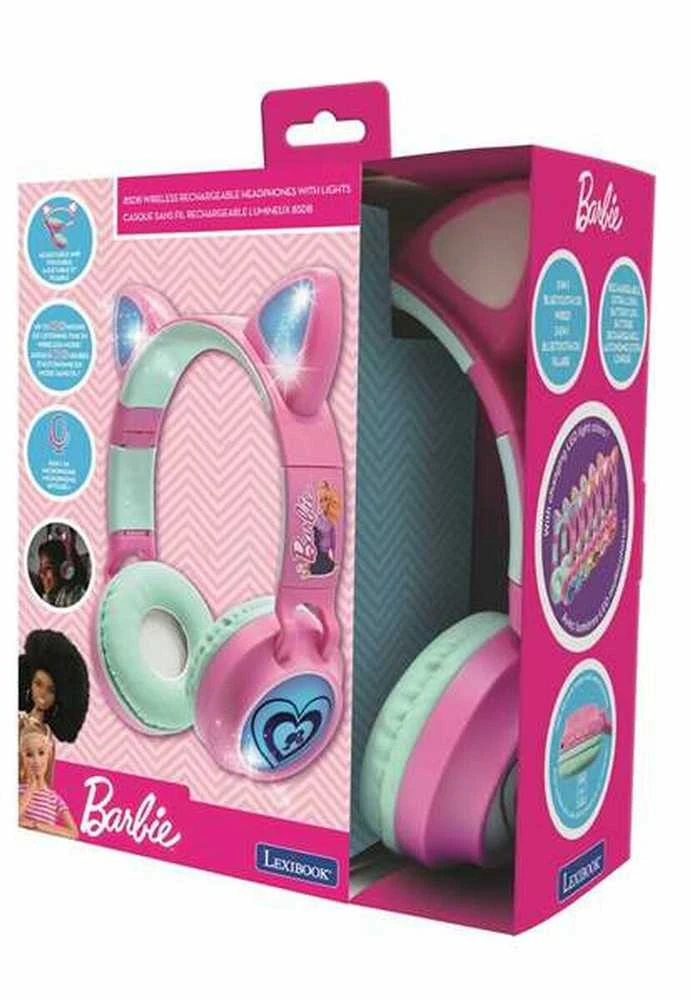 Lexibook,Barbie „Lexibook“ – „Barbie“ „Bluetooth“ ausinės su šviesa (HPBTKTBB)