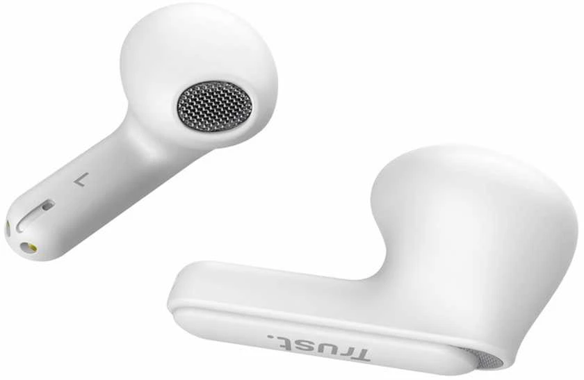 Trust Yavi - Belaidės ausinės Įstatomos į ausis (į ausis įkišamos tipo) ausinės Bluetooth TWS su etui ładującym & ENC (Baltas)