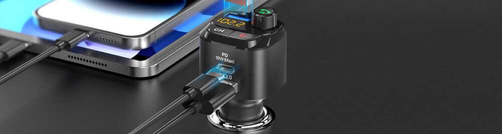 „Bluetooth“ FM automobilio siųstuvas