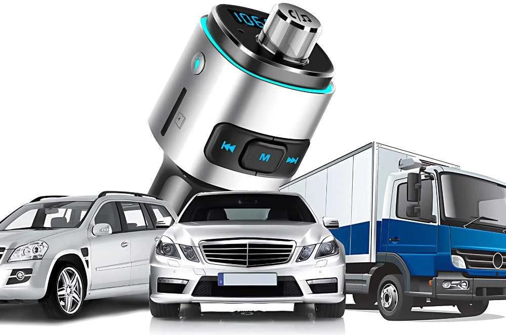 Automobilinis Bluetooth FM siųstuvas su USB įkrovikliu