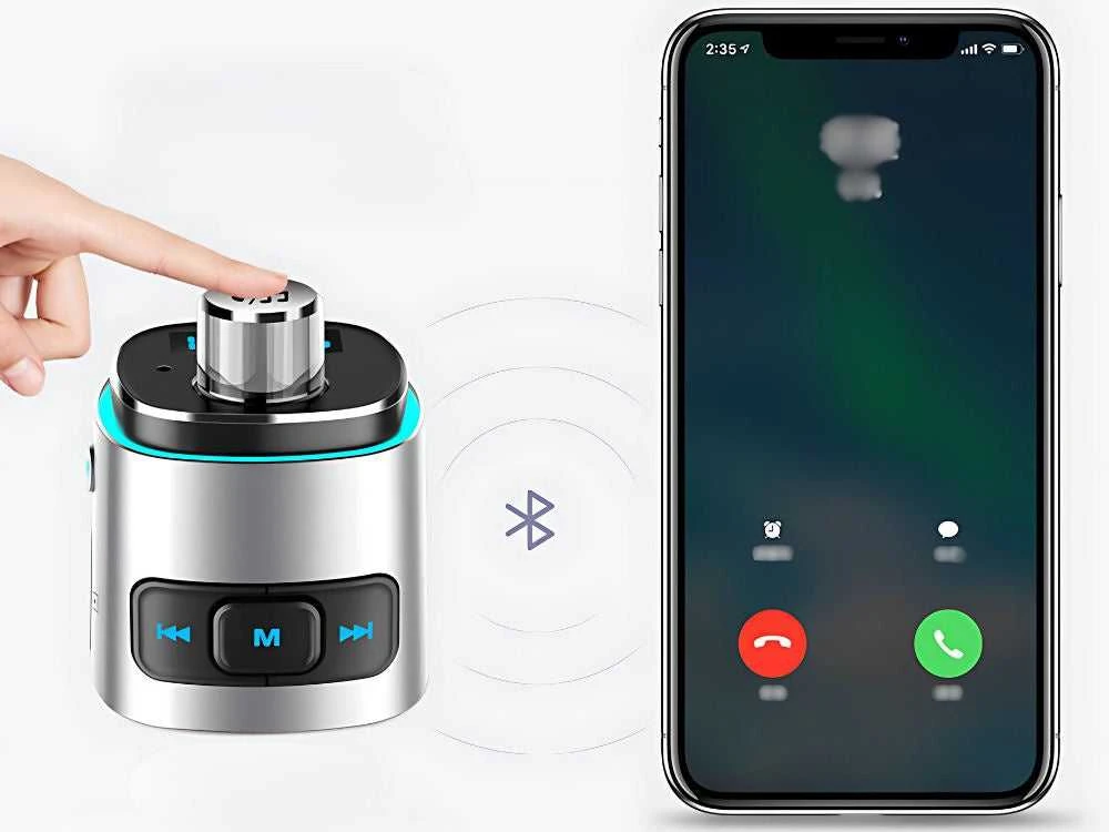 Automobilinis Bluetooth FM siųstuvas su USB įkrovikliu
