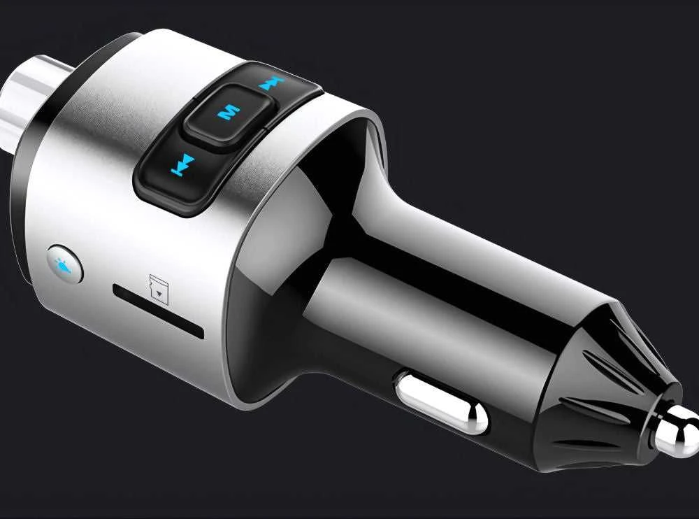 Automobilinis Bluetooth FM siųstuvas su USB įkrovikliu