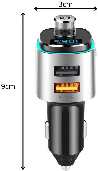 Automobilinis Bluetooth FM siųstuvas su USB įkrovikliu