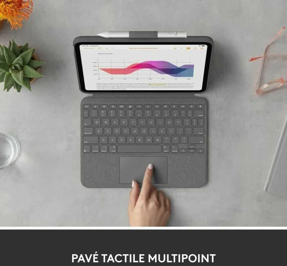 Klaviatūra ir pelė Kit Logitech COMBO TOUCH FOR IPAD (10TH GEN)