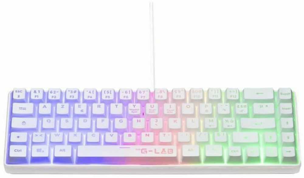 THE G-LAB pusiau mechaninė 60 % žaidimų klaviatūra, USB, AZERTY, KEYZ-HYDROGEN-W/FR