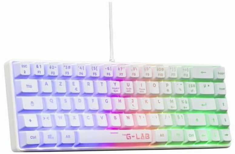 THE G-LAB pusiau mechaninė 60 % žaidimų klaviatūra, USB, AZERTY, KEYZ-HYDROGEN-W/FR
