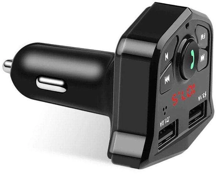 „Bluetooth“ siųstuvas automobiliui su dviem USB prievadais