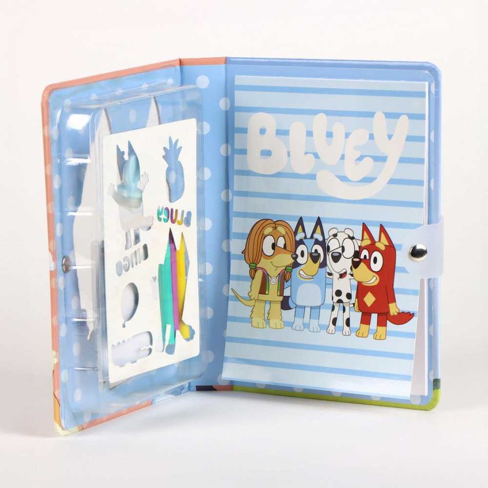 „Bluey Let's Do“ spalvinimo knygelių rinkinys su šablonu