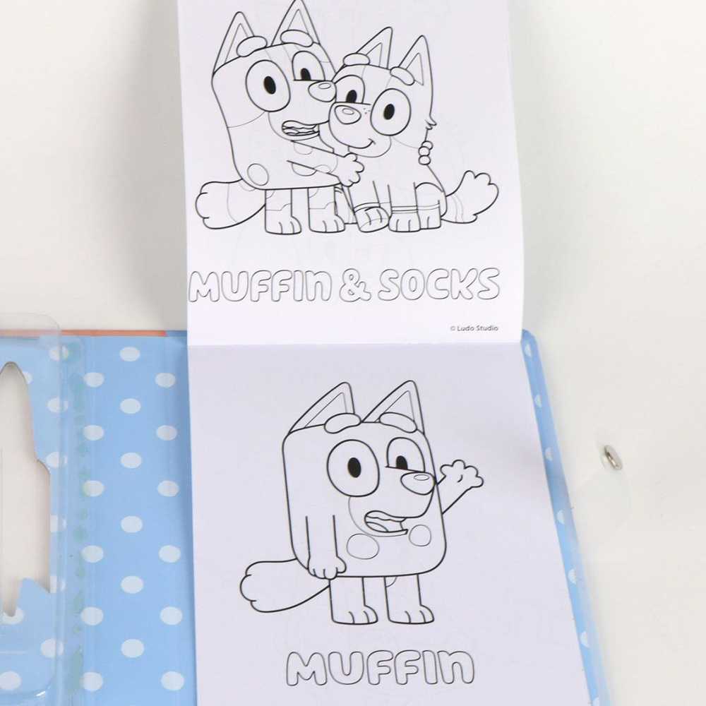 „Bluey Let's Do“ spalvinimo knygelių rinkinys su šablonu