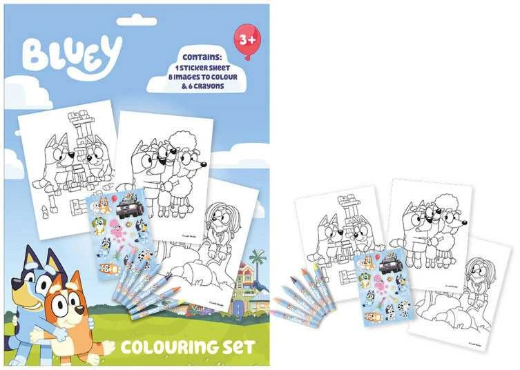 Kids Euroswan Vaikams „Euroswan“ – „Rinkinys“ kūrybinė spalvinimo knygelė ir pieštukai | „Bluey“