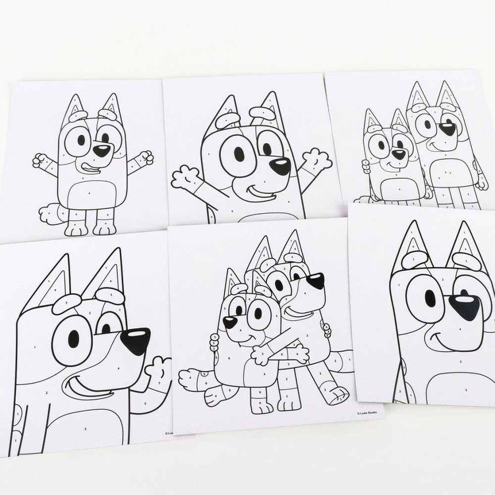 „Bluey To Wave“ dažų rinkinys pagal skaičius