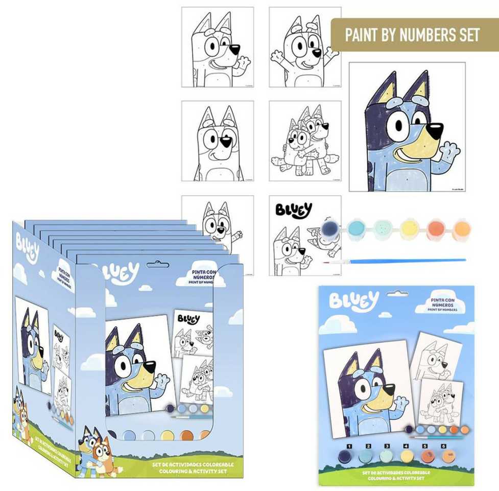 „Bluey To Wave“ dažų rinkinys pagal skaičius