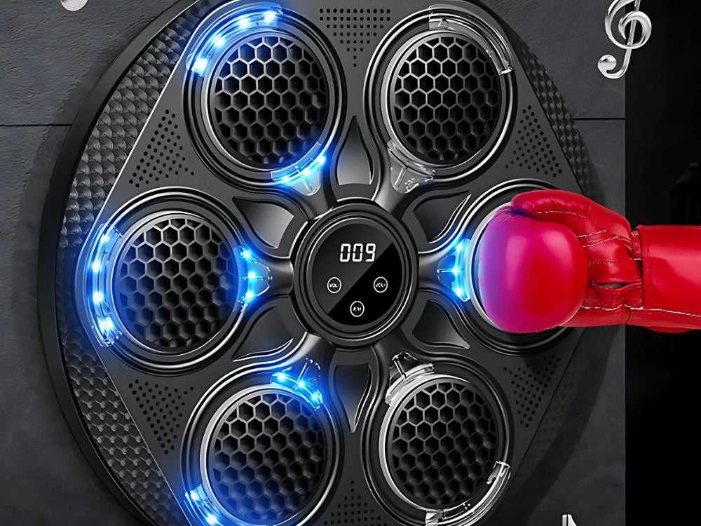 Bokso skydo treniruoklis, MMA muzika, USB, „Bluetooth“ + bokso pirštinės