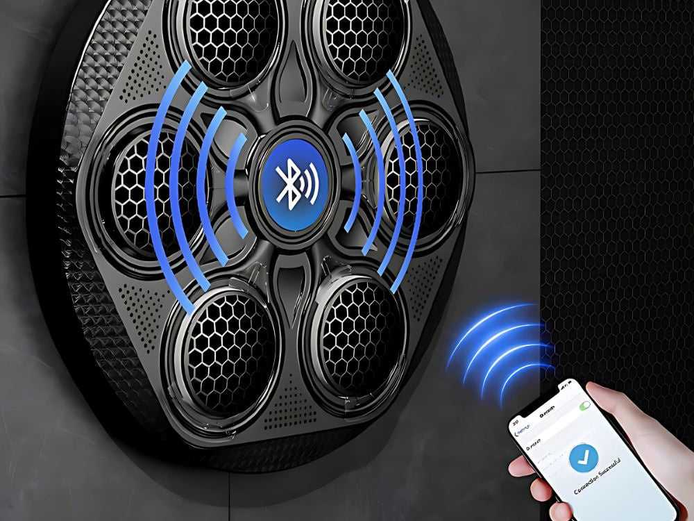 Bokso skydo treniruoklis, MMA muzika, USB, „Bluetooth“ + bokso pirštinės