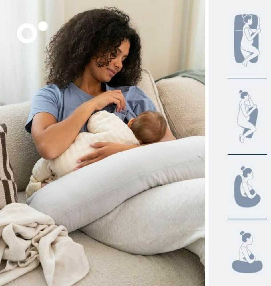 Doomoo Maxxy maitinimo ir nėštumo pagalvė Dots Pilkas
