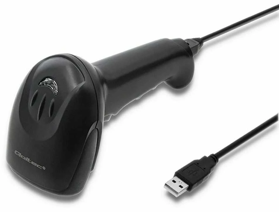QOLTEC 50866 Barcode scanner 1D CCD USB Juodas