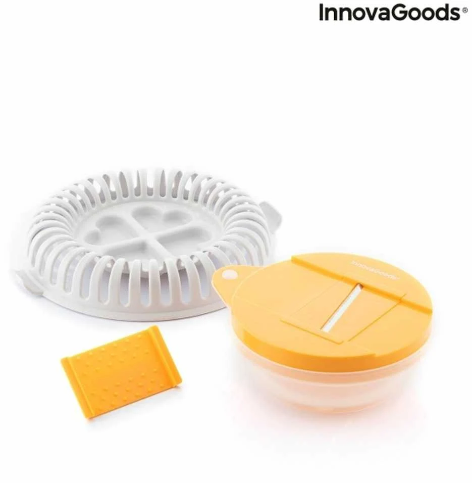 „InnovaGoods“ mikrobangų drožlių gaminimo mašina su „InnovaGoods“ lustų pjaustytuvu ir receptais