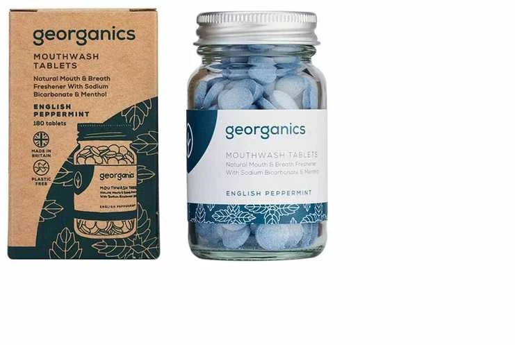Georganics tabletki do płukania jamy ustnej Peppermint, 180 tabletek