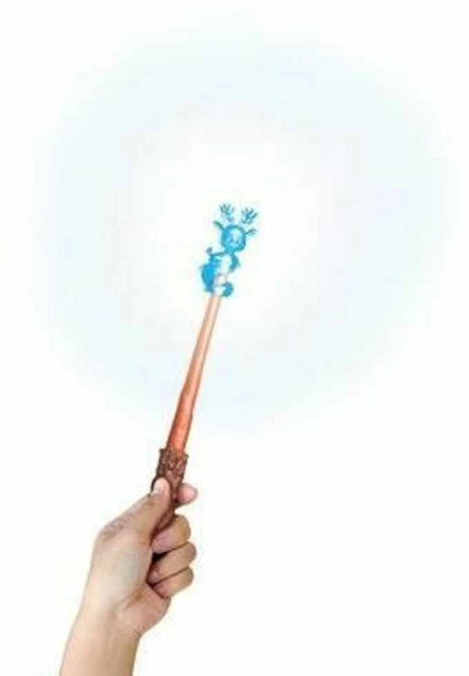 Harry Potter Hario Poterio stebuklinga lazdelė Patronus su mygtuku Lumos lazdelės šviesa 20 cm
