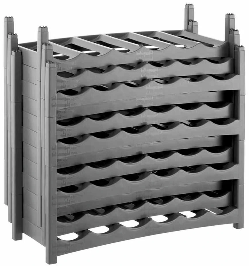 Vyno Stovas - ROTHO Vario Sulankstomas Stacking 6 Buteliams Antracito Spalvos