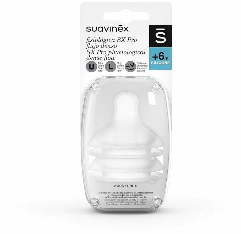 Suavinex Fiziologinis čiulptukas L Flow Silikonas 2 vienetai