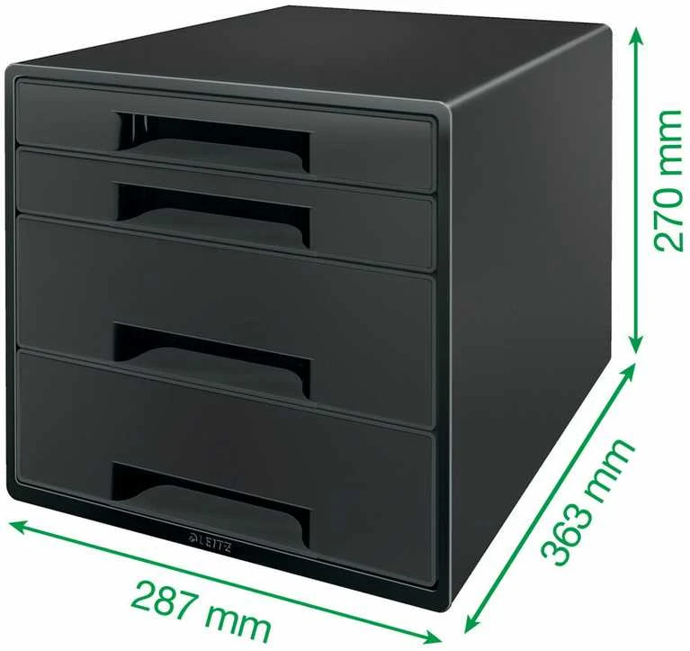 Leitz 4 stalčių Recycle* juoda