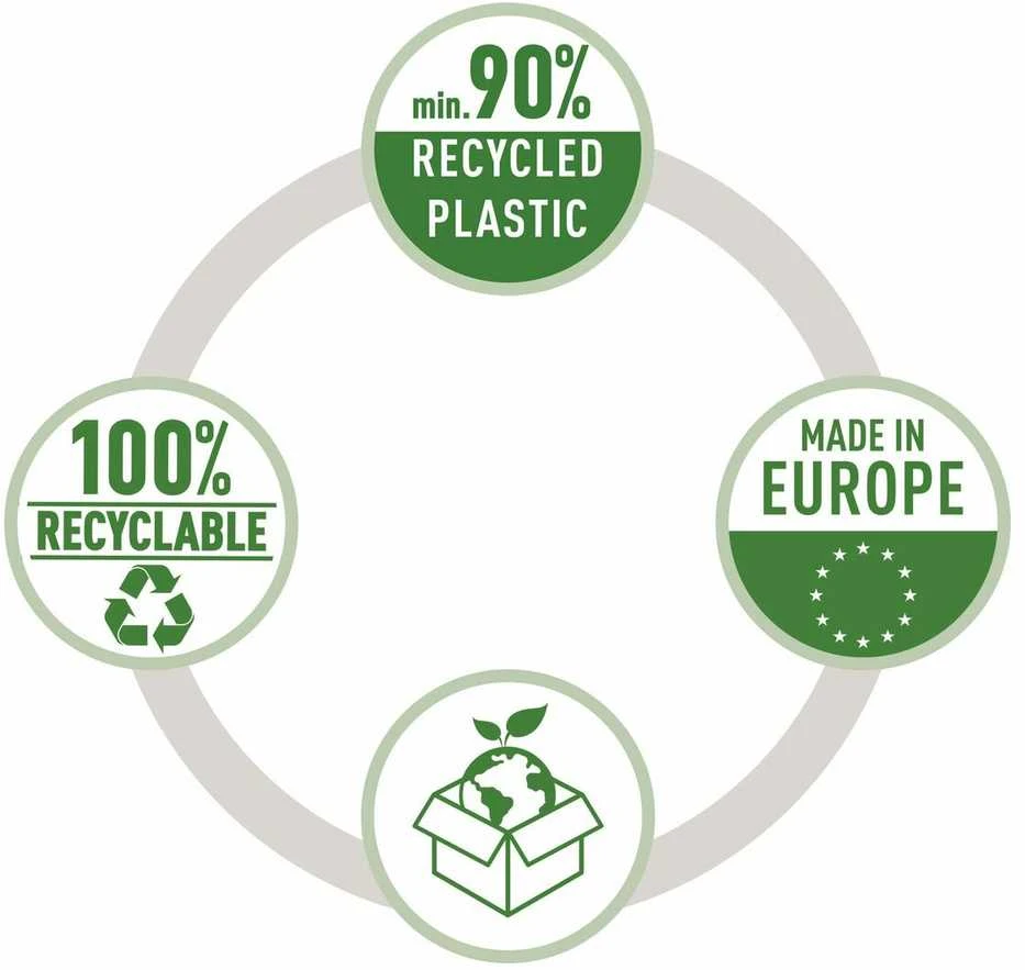 Leitz 4 stalčių Recycle* juoda
