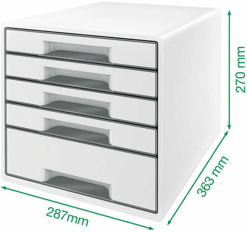 Leitz 5 stalčių BW balta