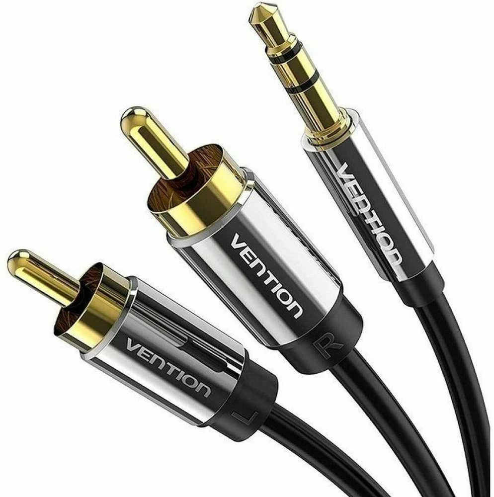 Vention 3.5mm į 2RCA garso kabelio jungtys