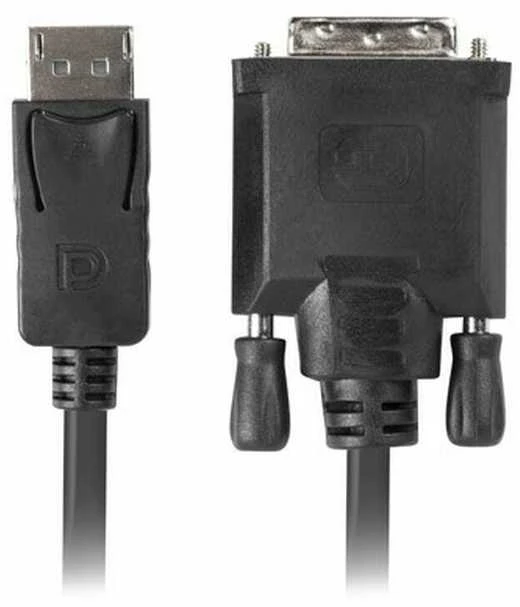 LANBERG CA-DPDV-10CU-0010-BK Lanberg kabelis Displayport(M) V1.2->DVI-D(M)(24+1) 1m Juodas DUAL LINK