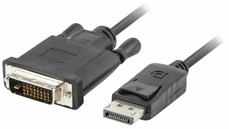 LANBERG CA-DPDV-10CU-0010-BK Lanberg kabelis Displayport(M) V1.2->DVI-D(M)(24+1) 1m Juodas DUAL LINK
