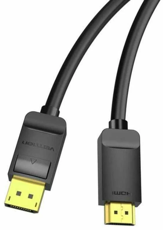 Vention DisplayPort ir HDMI laidas su aukso spalvos jungtimis