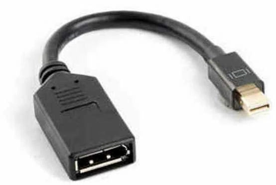 Juodas mini DisplayPort į DisplayPort adapteris
