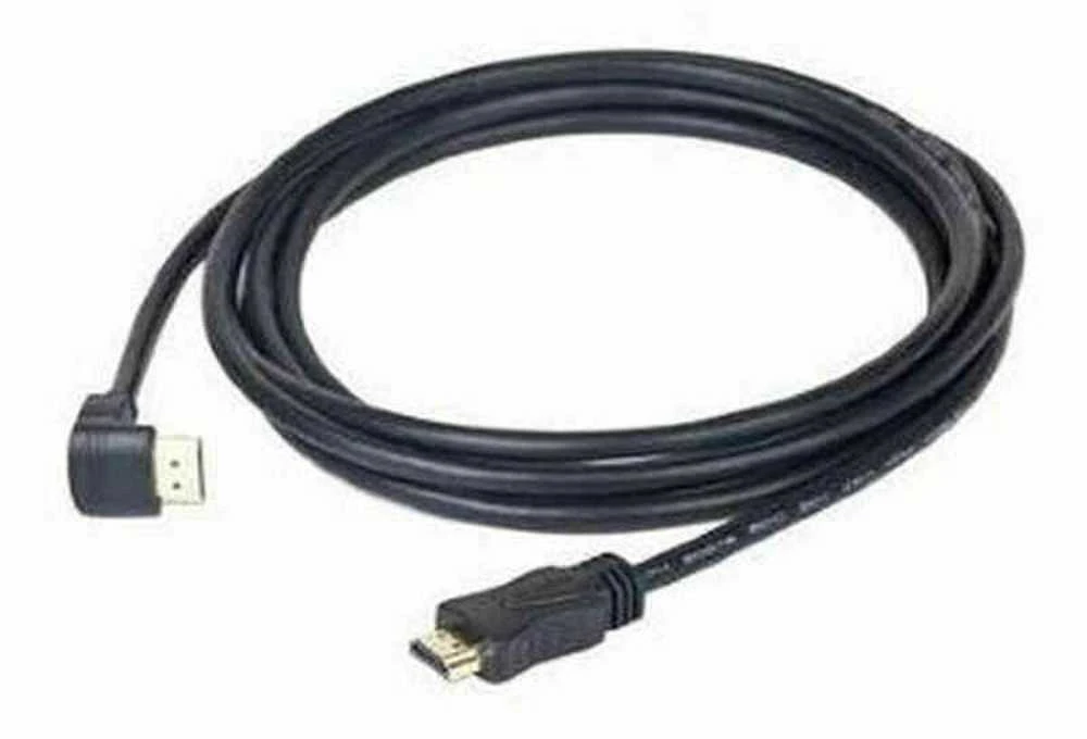 Gembird Cablexpert | HDMI didelės spartos 90 laipsnių kištukas į tiesų kištuką, 19 kontaktų, auksiniu dangteliu dengtos jungtys | HDMI 19 kontaktų kištukas | HDMI 90 laipsnių kištukas | 1,8 m