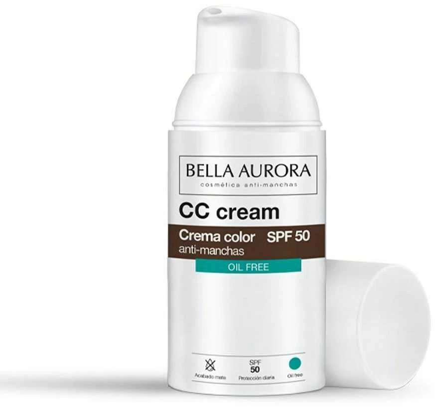 Bella Aurora CC Kreminis Anti-Blemish Oil Free Spf50 CC kremas saugantis nuo pigmentinių dėmių 30ml