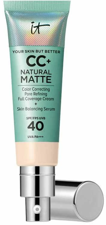 It Cosmetics CC Natural Matte kreminis makiažo bazė Spf40 Fair Porcelaine, 32 ml