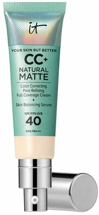 It Cosmetics Cc Natural Matte kreminis makiažo bazė Spf40 Fair Ivory, 32 ml