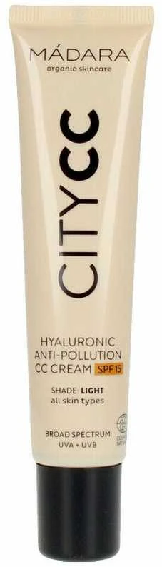 "Mádara CityCC Hyaluronic Anti-Pollution CC Kreminis Spf15 Light CC Kremas veidui 40 ml