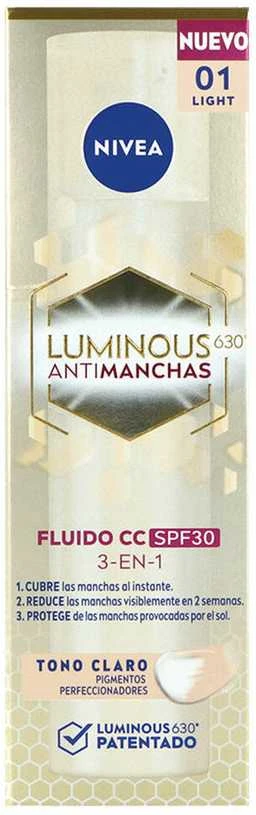 Nivea LUMINOUS 630º ANTI STAIN CC fluid SPF30 #clear 40 ml