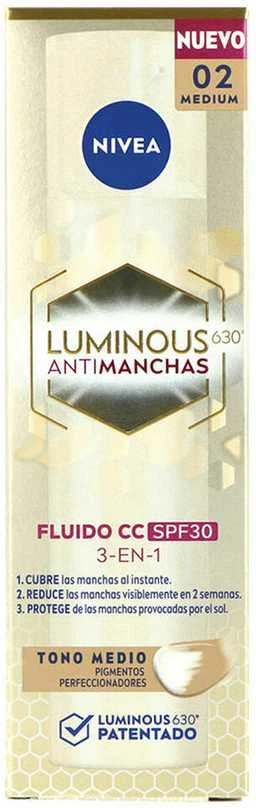 Nivea LUMINOUS 630º ANTI STAIN CC fluid SPF30 #medium 40 ml