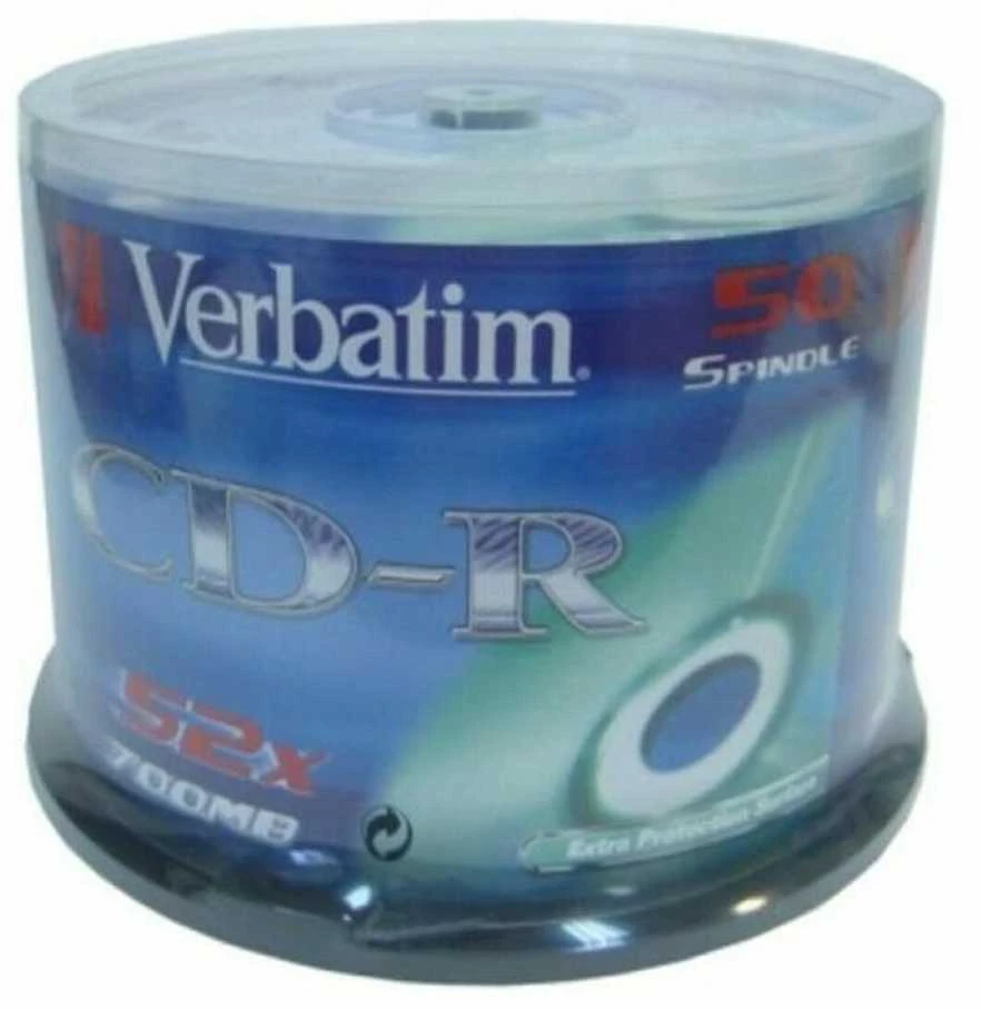 „Verbatim“ CD-R papildoma apsauga, 0,7 GB, 52 x 50 pakuotės velenas
